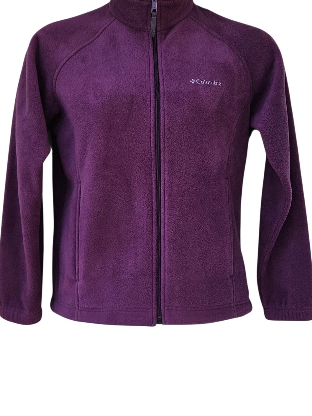 Columbia Sportswear Women’s M Plum Fleece Full Zip 4 Pocket Jacket NWOT - Picture 2 of 14